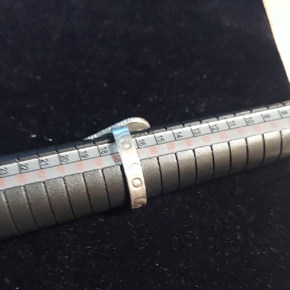 TurquoiseSterling Silver Ring Size 8 Native American - Picture 4 of 10